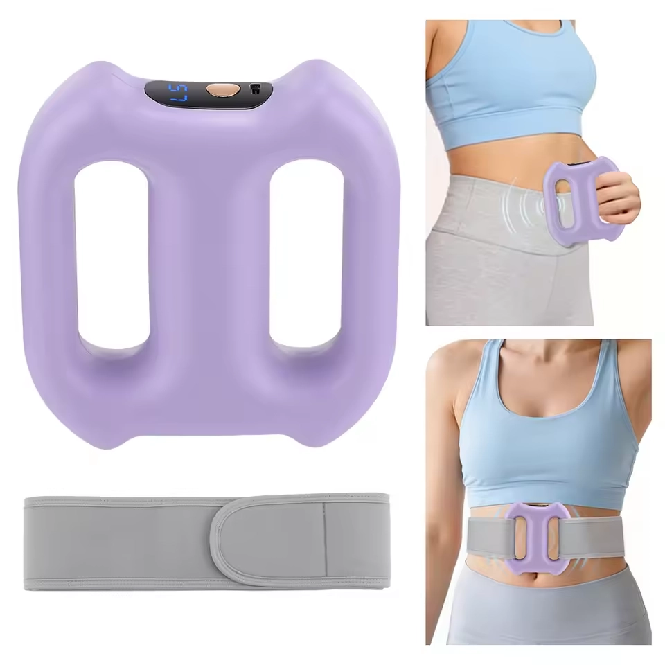 Portable Vibration Dual-Ring Fascia Massager with Belt, Fat Loss, Body Slimming, Fat-Burning, Muscle Relief